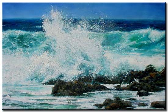 Pintura titulada "wave" por Pan Yongdong, Obra de arte original, Oleo