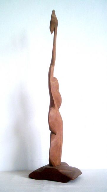 Sculpture intitulée "Flame" par Dhyaneswar Dausoa, Œuvre d'art originale