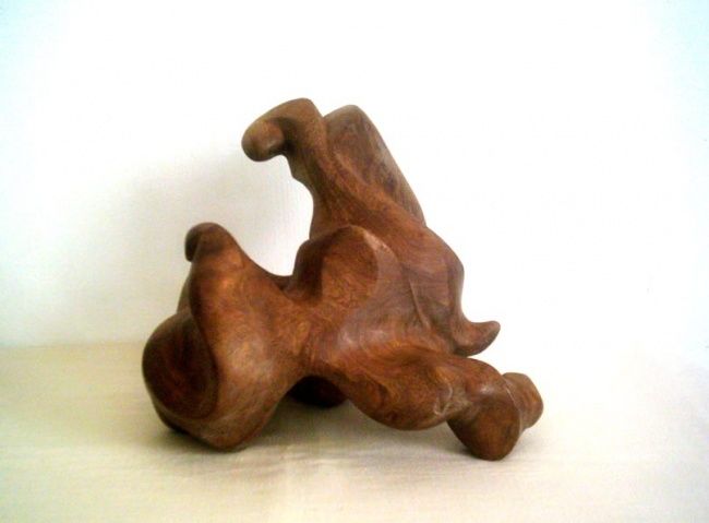 Sculpture titled "Ebullition" by Dhyaneswar Dausoa, Original Artwork, Wood
