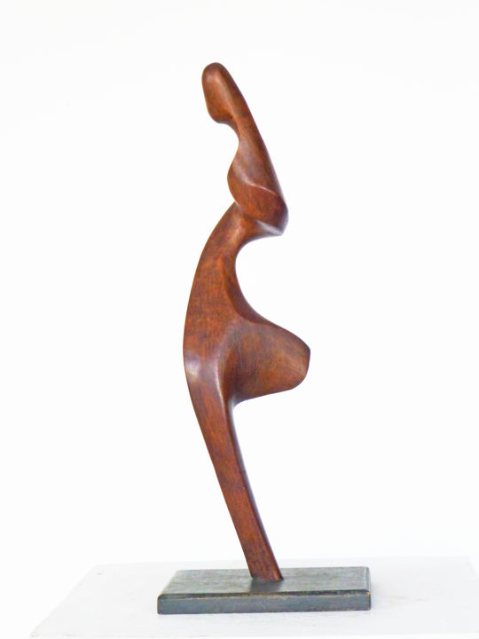 "Standing Figure" başlıklı Heykel Dhyaneswar Dausoa tarafından, Orijinal sanat, Ahşap