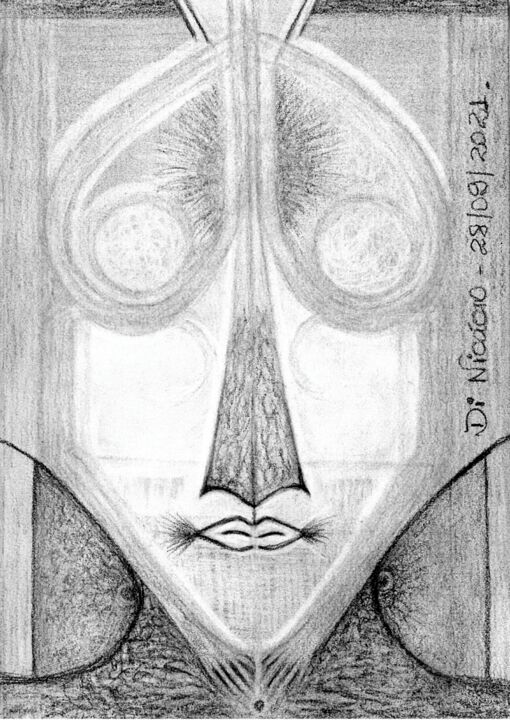 Drawing titled "Desenho Grafite 002" by Di Nicácio, Original Artwork, Pencil