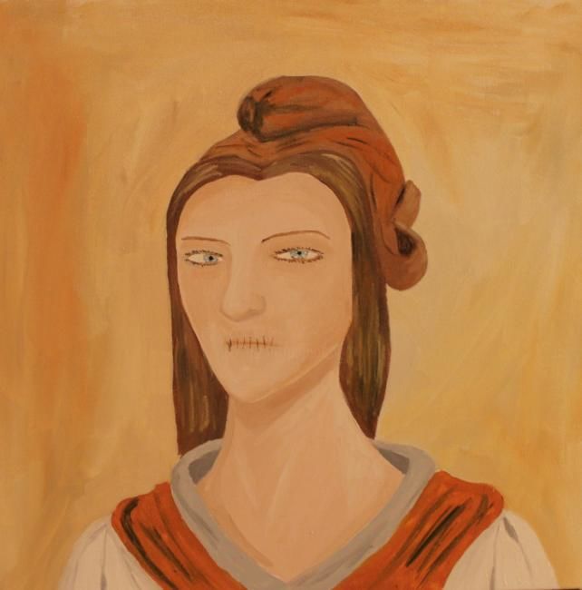Peinture intitulée "Belle Marianne" par Diafano Luccosu, Œuvre d'art originale, Huile