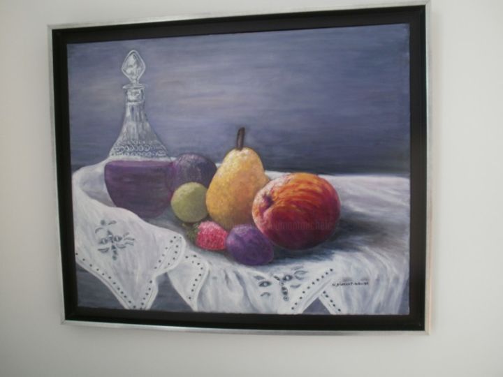 Pittura intitolato "fruits givres" da Michele Diamant-Wawer, Opera d'arte originale, Olio