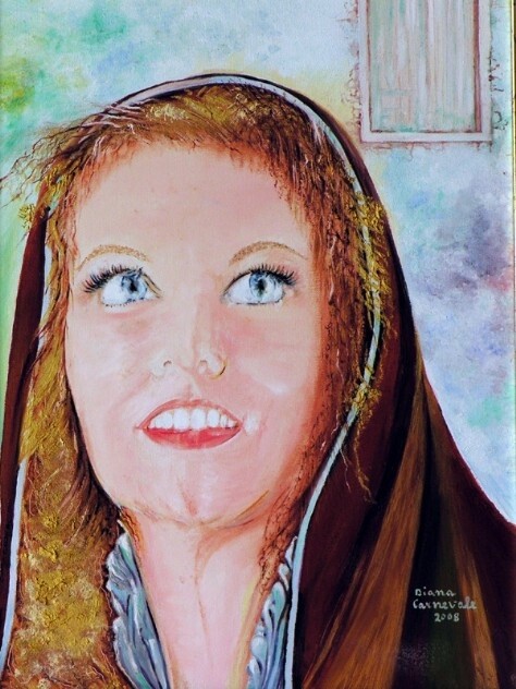 Painting titled "Betsabea" by Diana Carnevale, Original Artwork