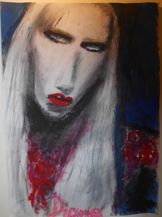 Painting titled "AngeDeSilence" by Diana Chemeris, Original Artwork