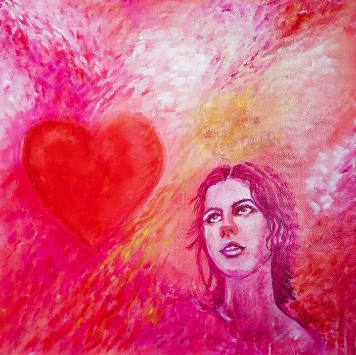 Painting titled "Love Art and Passio…" by Diana Dimova - Traxi, Original Artwork, Oil