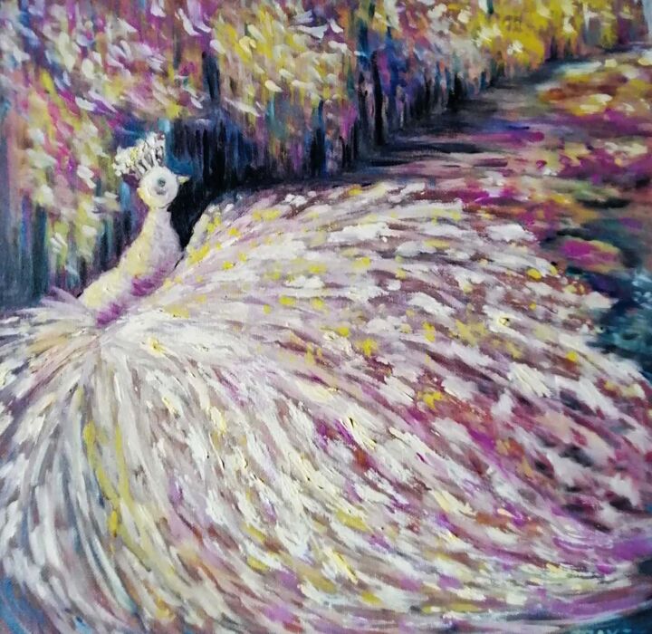 Картина под названием "Colorful Oil Painti…" - Diana Dimova - Traxi, Подлинное произведение искусства, Масло
