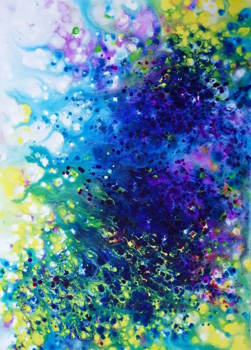 "Blue and Purple Abs…" başlıklı Tablo Diana Dimova - Traxi tarafından, Orijinal sanat, Akrilik