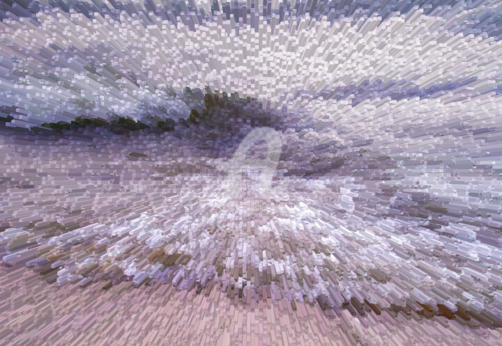 Photographie intitulée "Beach explosion" par Diana Editoiu, Œuvre d'art originale, Photographie manipulée