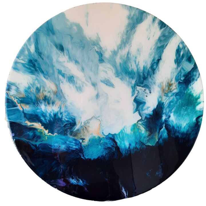 Картина под названием "Ледник" - Diana Grom, Подлинное произведение искусства, Акрил