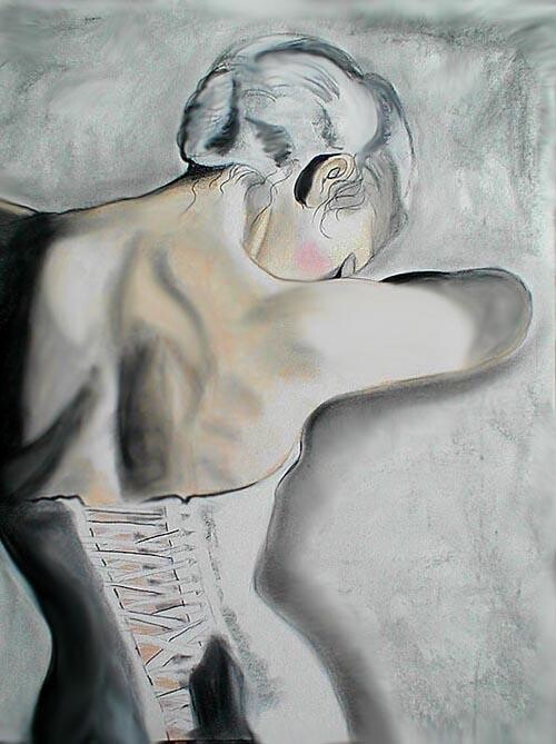 Disegno intitolato "Breathless" da Diana Hughey, Opera d'arte originale