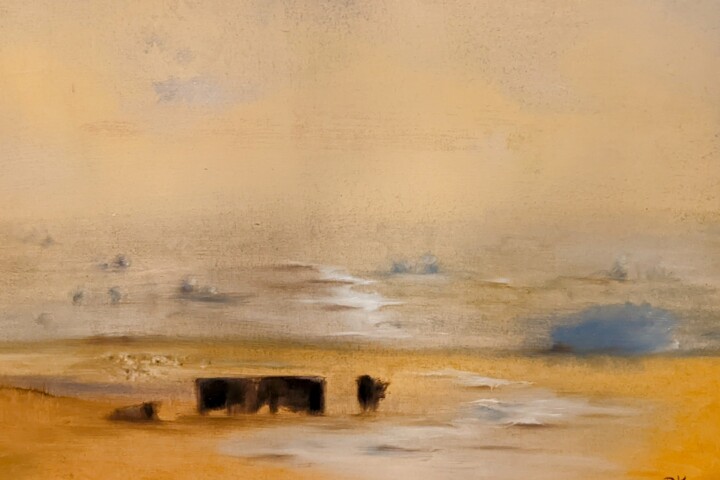 Malerei mit dem Titel "Serenity" von Diana Knepper, Original-Kunstwerk, Öl Auf Holzplatte montiert
