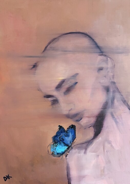 Картина под названием "Automata" - Diana Knepper, Подлинное произведение искусства, Масло Установлен на Деревянная панель