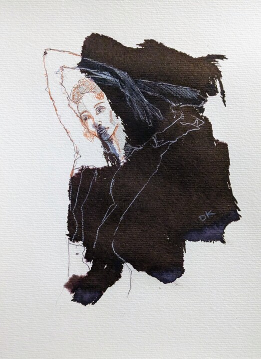 Zeichnungen mit dem Titel "Schattenspiel" von Diana Knepper, Original-Kunstwerk, Tinte