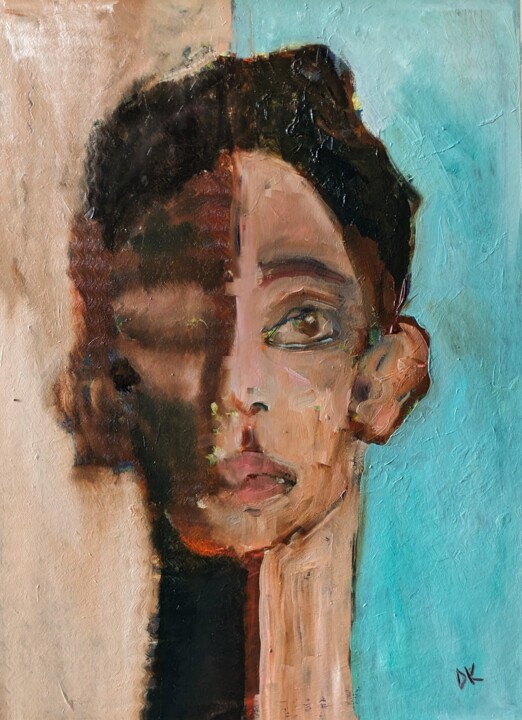 Painting titled "Schlafendes Ego" by Diana Knepper, Original Artwork, Oil