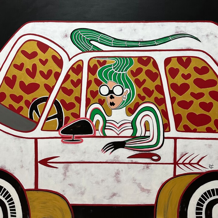 "Love machine" başlıklı Tablo Diana Rosa tarafından, Orijinal sanat, Akrilik Ahşap Sedye çerçevesi üzerine monte edilmiş