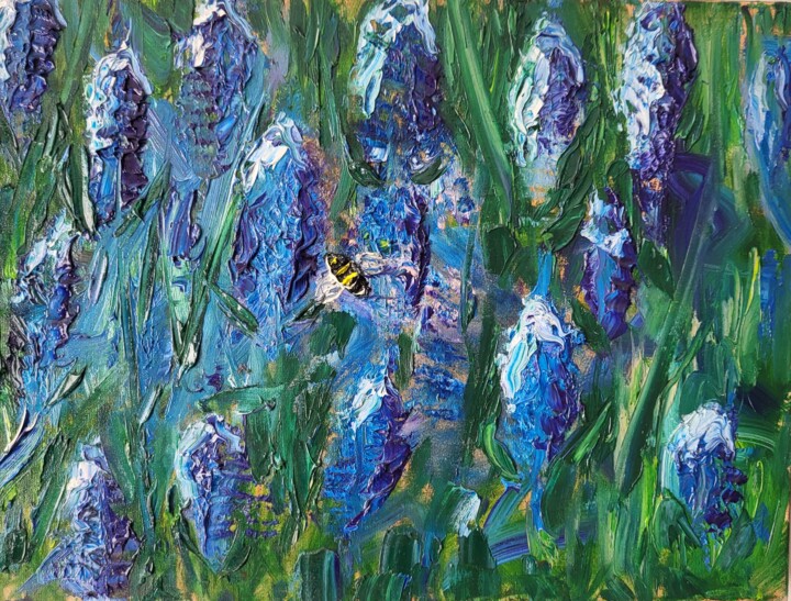 Картина под названием "Пчелка" - Диана Шуневич, Подлинное произведение искусства, Масло