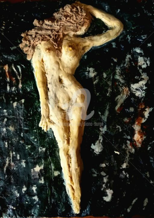 Painting titled "The naked soul of t…" by Diana Surge, Original Artwork, Other