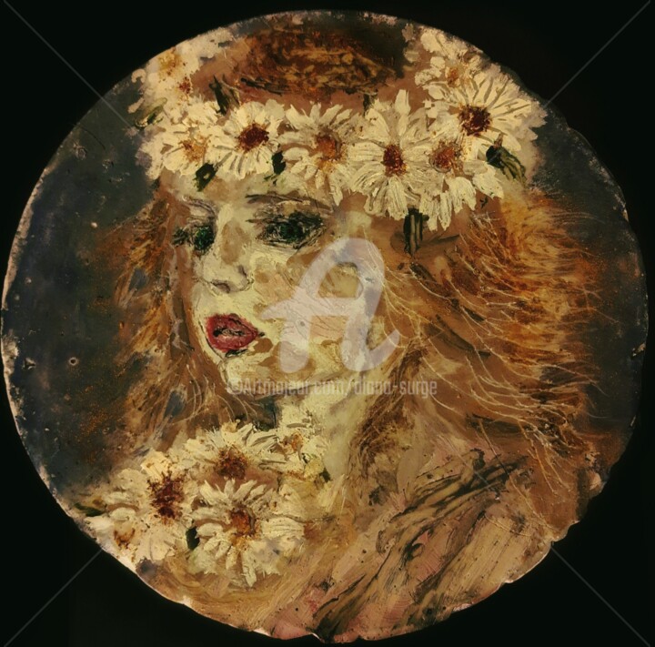 Malerei mit dem Titel "Daisy" von Diana Surge, Original-Kunstwerk, Seife