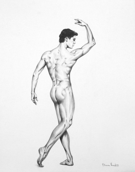 Dibujo titulada "Ballet" por Diana Vard, Obra de arte original, Lápiz