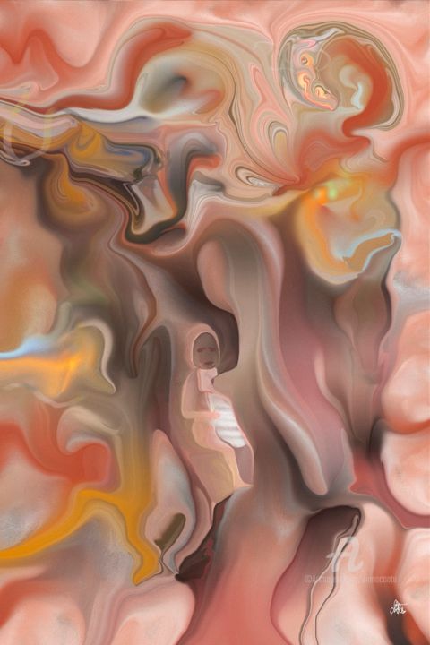 Digital Arts titled "The Centre of my Un…" by Diana Coatu, Original Artwork, Digital Painting