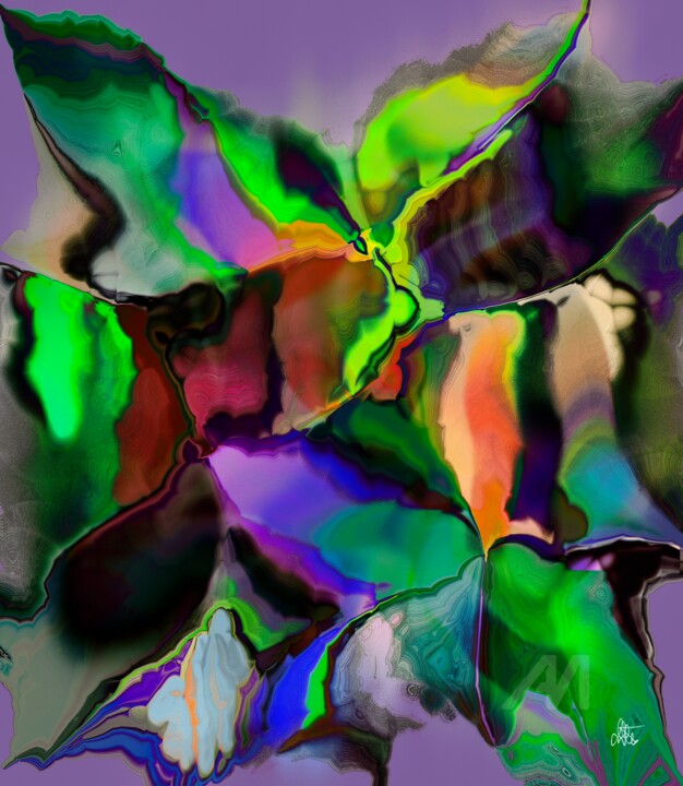 Digital Arts titled "Abstract Realm of E…" by Diana Coatu, Original Art, Digital Painting