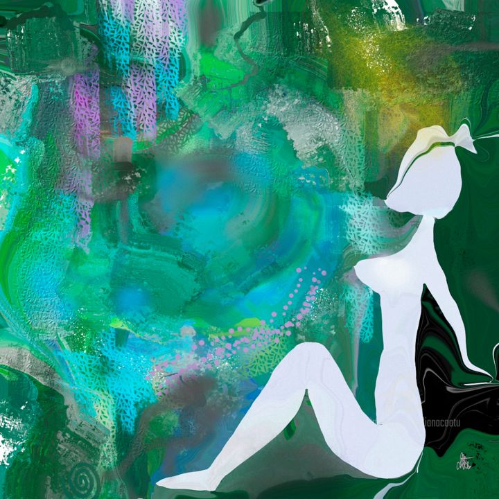 数字艺术 标题为“Lonely Summer” 由Diana Coatu, 原创艺术品, 数字油画