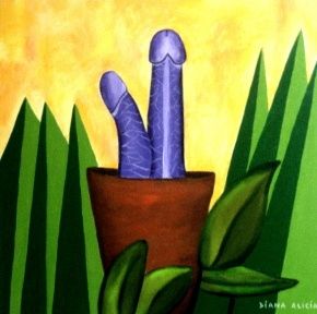 Painting titled "Cactus" by Diana Doctorovich, Original Artwork