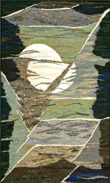 Arte textil titulada "Луна" por Diana Kmit, Obra de arte original