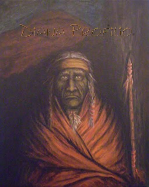 Painting titled "Chaman en el Uritor…" by Diana Profilio, Original Artwork, Other