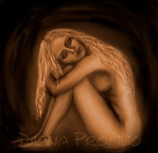 Drawing titled "Introspección" by Diana Profilio, Original Artwork, Other