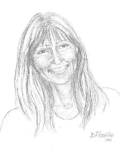 Рисунок под названием "Claudia (retrato)" - Diana Profilio, Подлинное произведение искусства, Другой