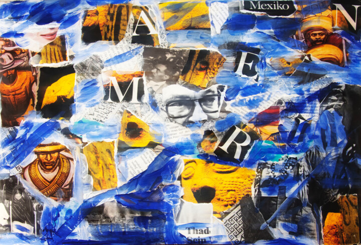 "Mexico - Collage" başlıklı Tablo Diana Ringo tarafından, Orijinal sanat, Guaş boya