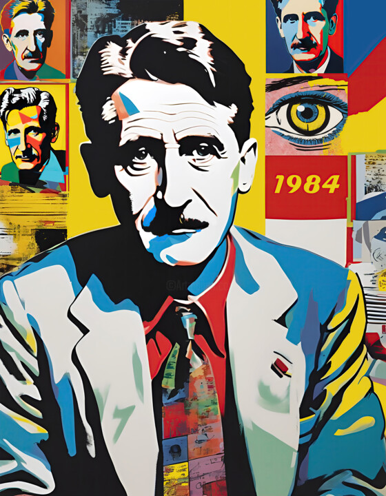 绘画 标题为“George Orwell” 由Diana Ringo, 原创艺术品, 油