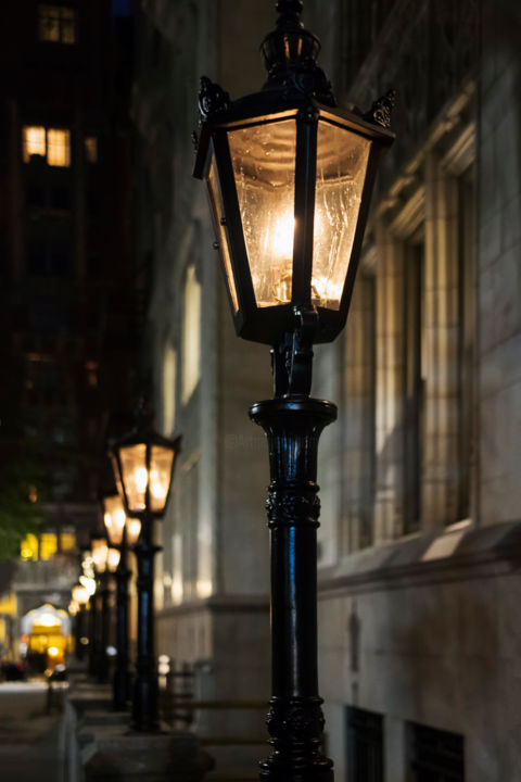 Photography titled "Gaslights, Gramercy…" by Diana Rivera, Original Artwork, Digital Photography