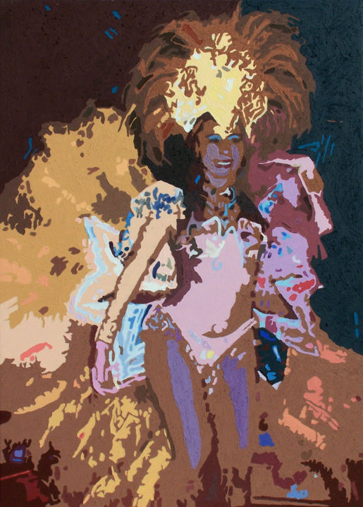 Schilderij getiteld "Brazilian dancer" door Diana Simek, Origineel Kunstwerk, Acryl