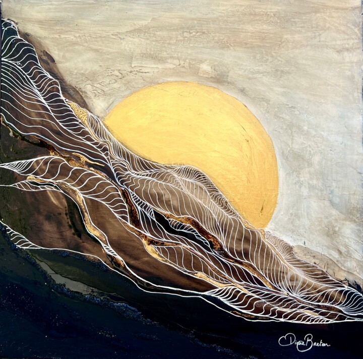 Pintura titulada "Moon Light" por Diane Breton, Obra de arte original, Acrílico Montado en Bastidor de camilla de madera