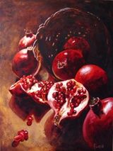 Painting titled "Étude de pomme gren…" by Diane Forest, Original Artwork