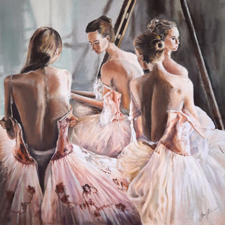 Peinture intitulée "Giselle" par Dianne Andresyuk, Œuvre d'art originale, Huile