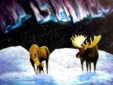 Painting titled "Winter's Last Page" by Dianne Roberson, Original Artwork, Oil