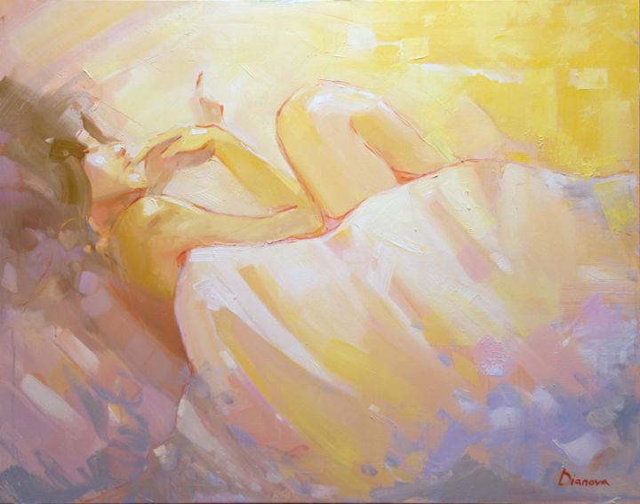 Painting titled "Morning" by Tatyana Bashtannik (Tatyana Dianova), Original Art, Oil