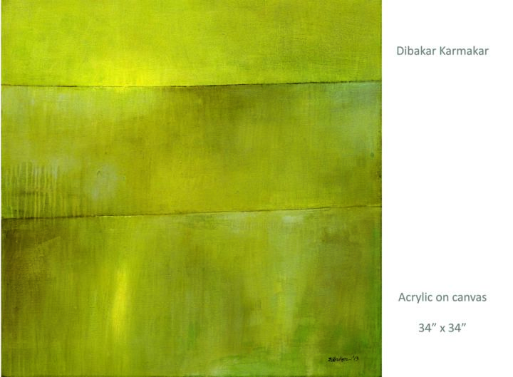 Pittura intitolato "Between the rise an…" da Dibakar Karmakar, Opera d'arte originale, Acrilico