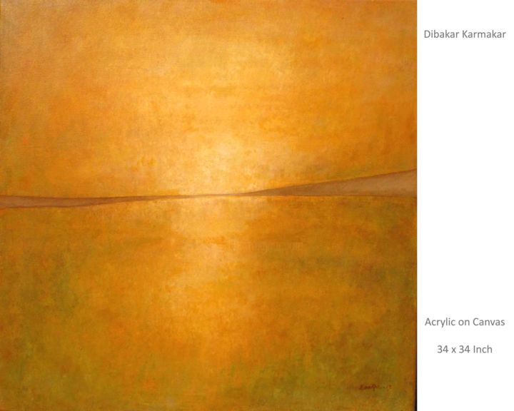 Malarstwo zatytułowany „Composition 11” autorstwa Dibakar Karmakar, Oryginalna praca, Akryl