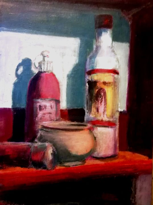 Painting titled "altri tempi" by Bruno Betti, Original Art, Acrylic