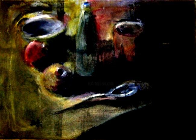 Painting titled "l'invito" by Bruno Betti, Original Art,