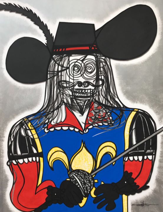 Peinture intitulée "Dartagnan" par Dicson Lucero, Œuvre d'art originale,