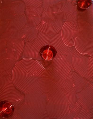Peinture intitulée "Red hole" par Did, Œuvre d'art originale, Huile