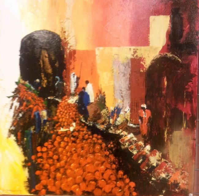 Painting titled "Les oranges" by Didier Delannoy, Original Artwork