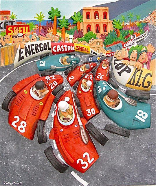 Painting titled "Monaco 1957" by Didier Bécet, Original Artwork