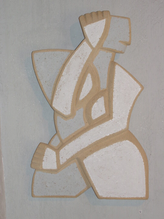 Sculpture titled "R4c Discrétion" by Didier Bouteau, Original Artwork, Aerated concrete